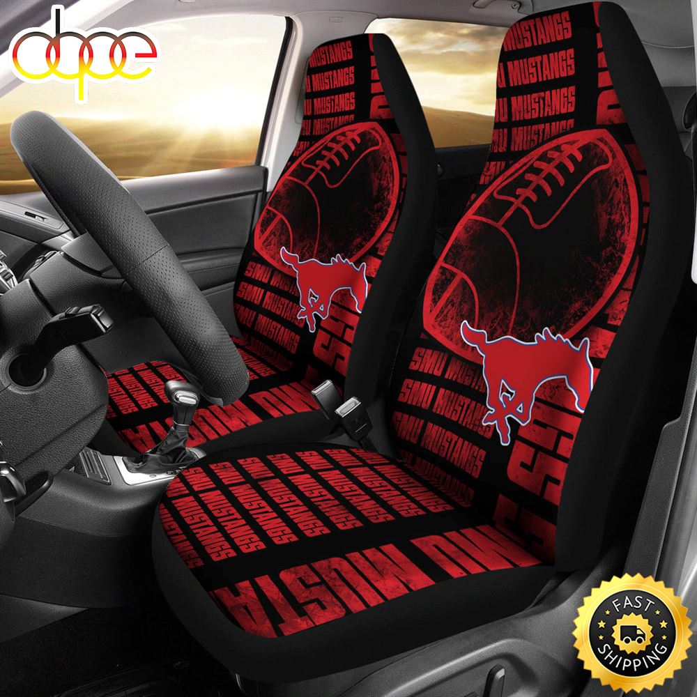 Gorgeous The Victory SMU Mustangs Car Seat Covers Ha1mta