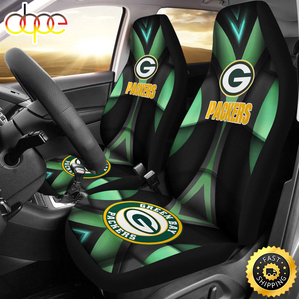 Green Bay Packers American Football Club Skull Car Seat Covers Nfl Car Accessories W1dyje
