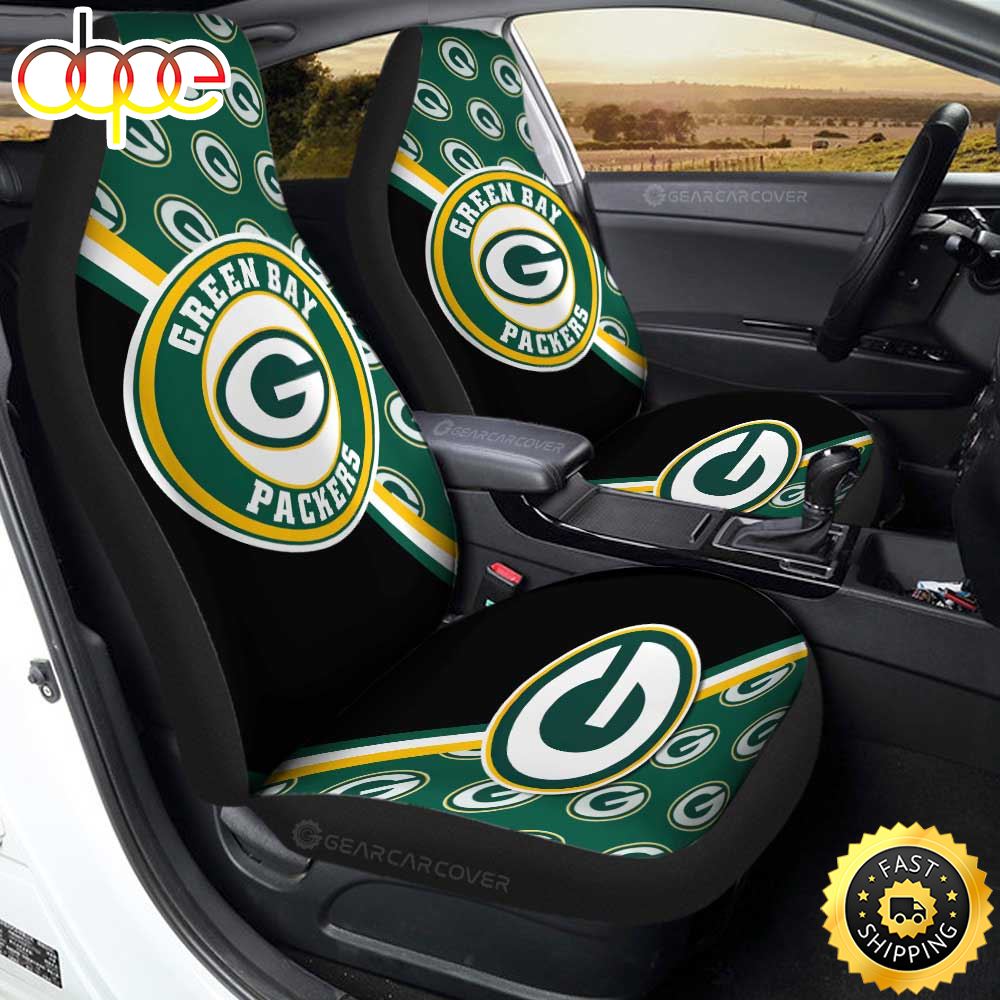 Green Bay Packers Car Seat Covers Custom Car Accessories For Fans 3000 Ime392