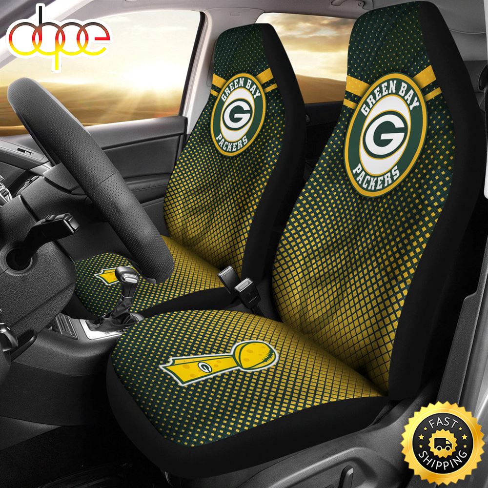 Green Bay Packers Car Seat Covers Nfl Car Accessories Custom For Fan W1jafl