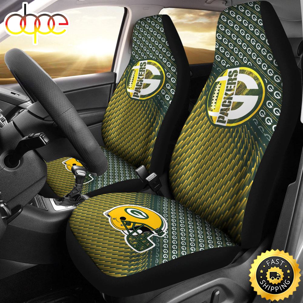 Green Bay Packers Car Seat Covers Nfl Car Accessories Custom For Fans Aa22102404 Rlb8mn