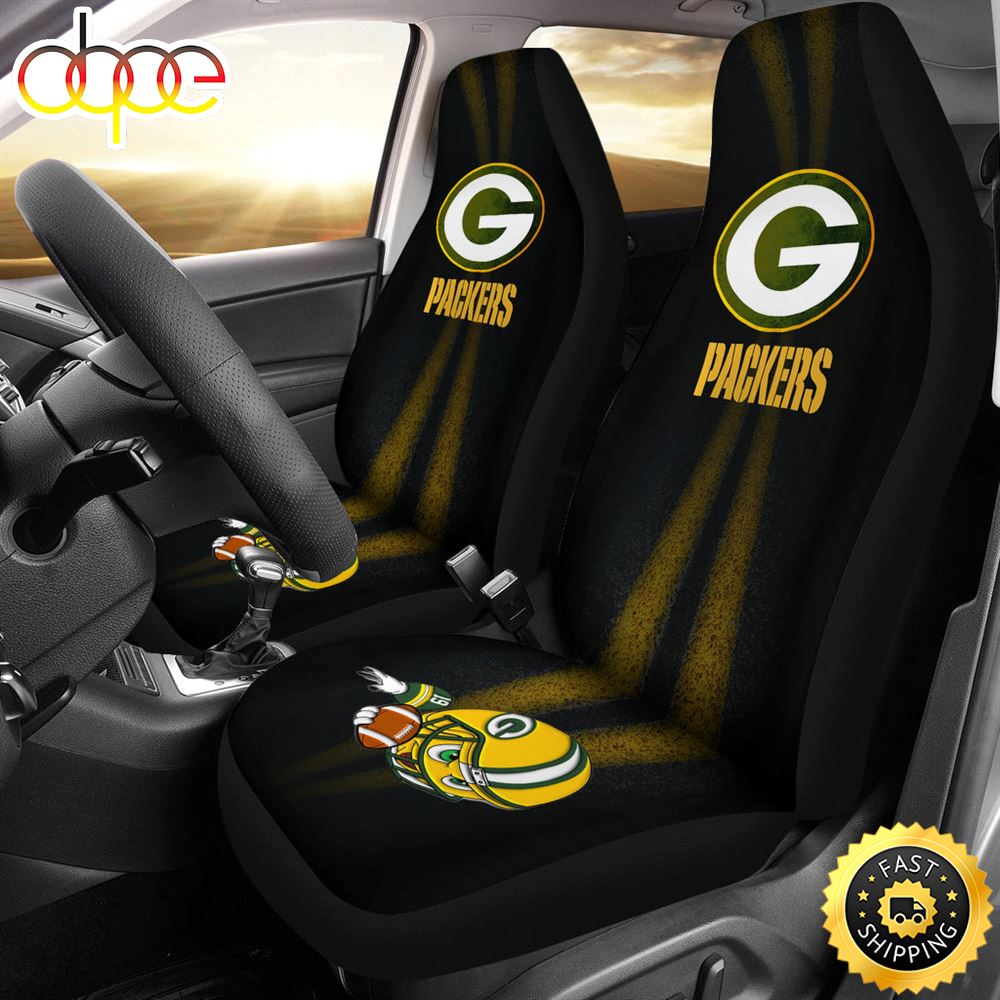 Green Bay Packers Car Seat Covers Nfl Car Accessories Custom For Fans Jft1rs