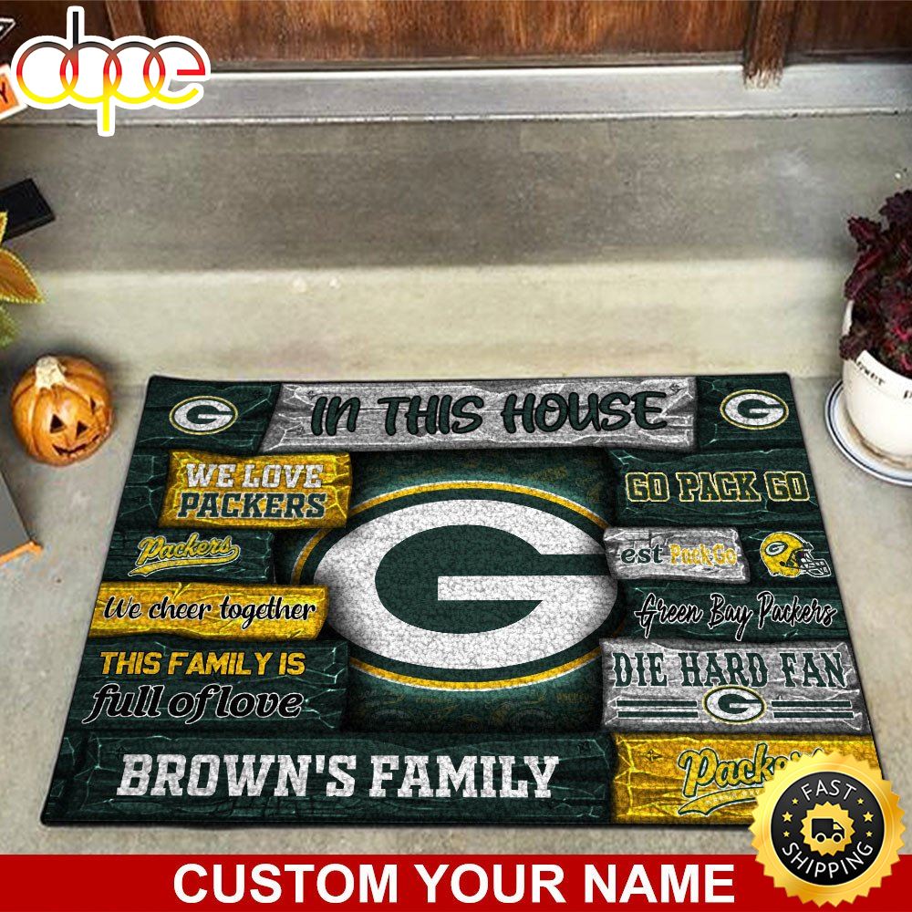 Green Bay Packers NFL Custom Doormat For Couples This Year Joihwq