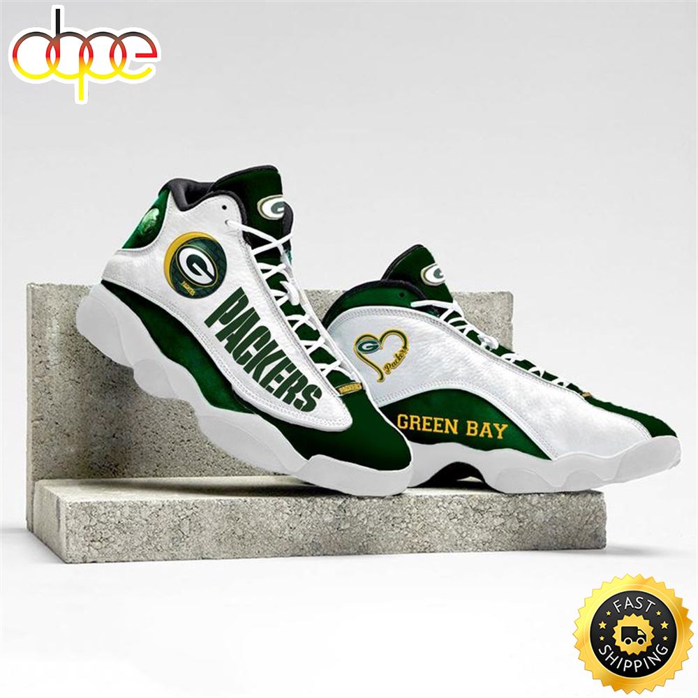 Green Bay Packers Nfl Ver 4 Air Jordan 13 Sneaker Pzuc8p