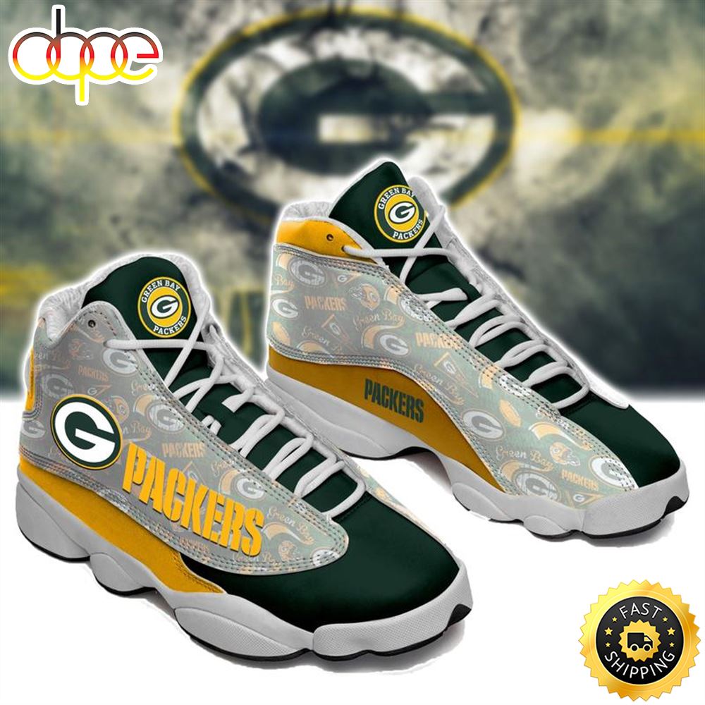 Green Bay Packers Nfl Ver 5 Air Jordan 13 Sneaker Cfux2k