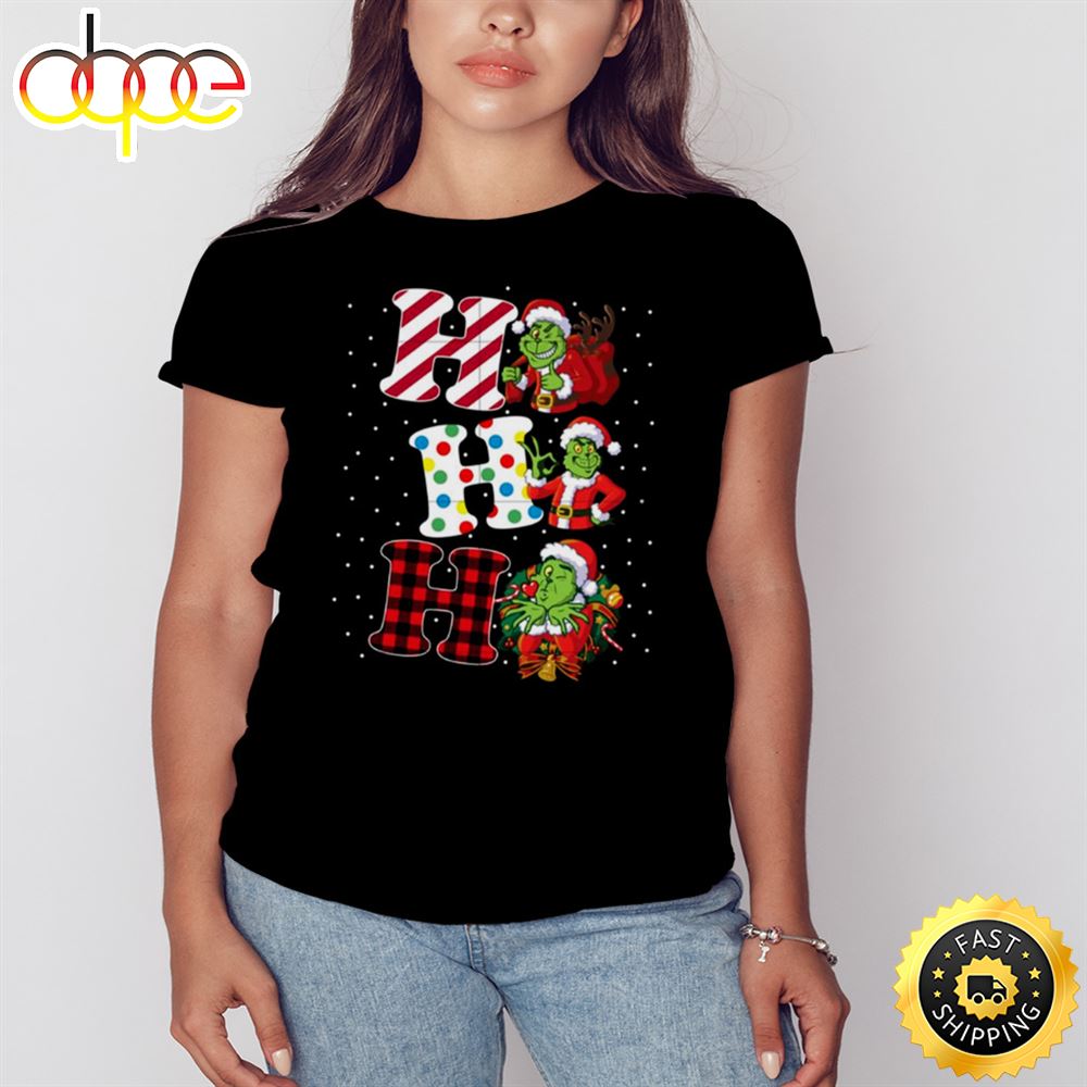 Grinch Ho Ho Ho Christmas 2023 Design Shirt Nhdwqf