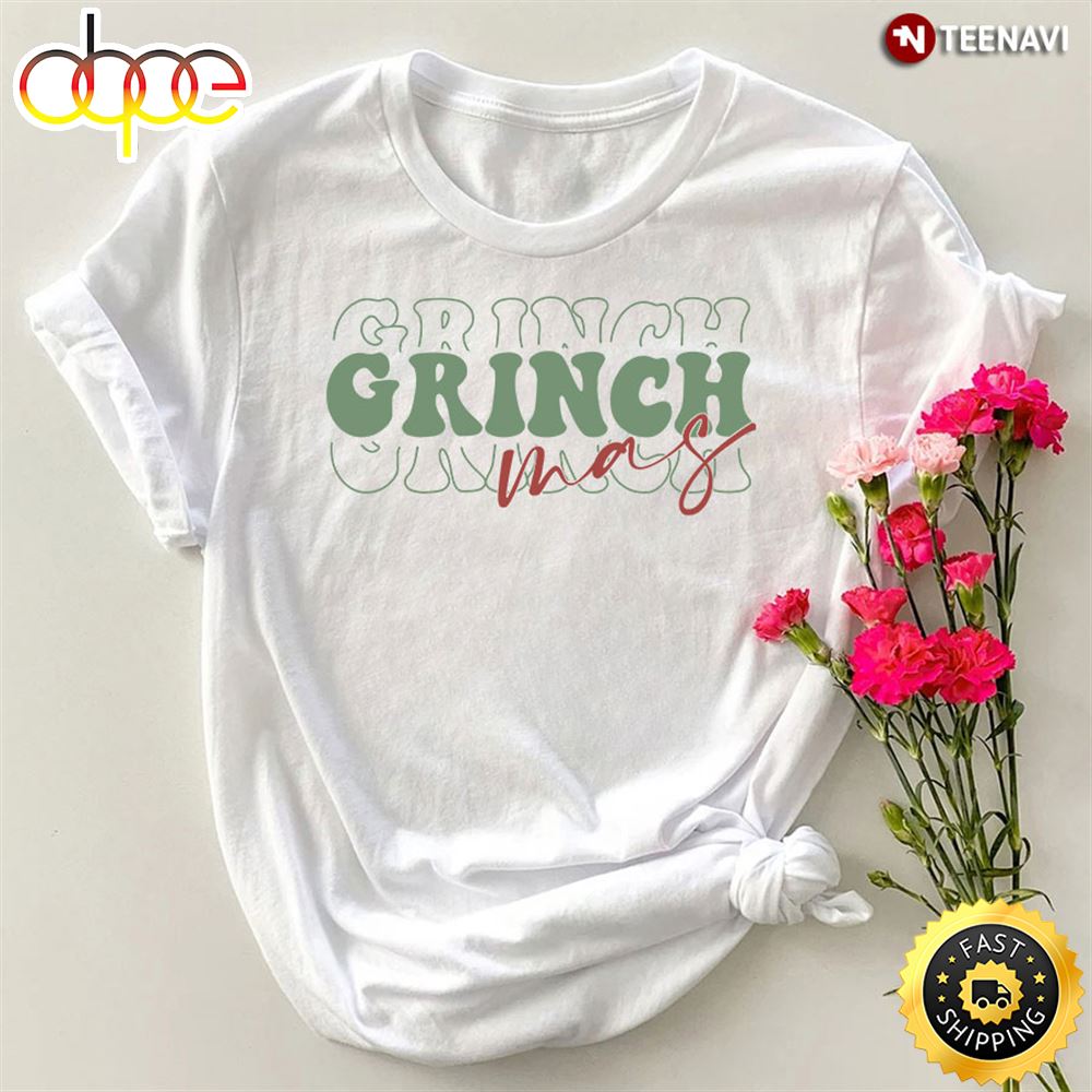 Grinch Mas Teacher Christmas T Shirt Khk5m7