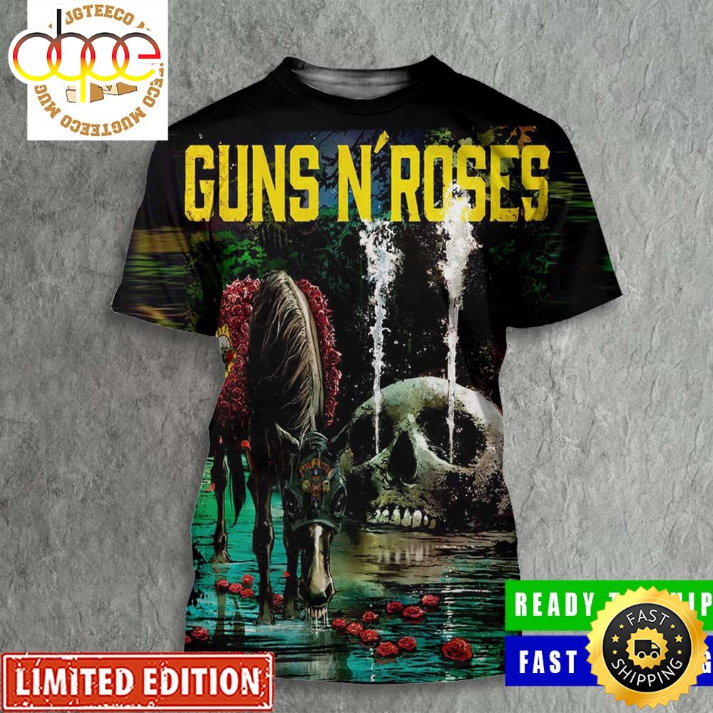 Guns N Roses Saratoga Performing Arts Center Saratoga Springs NY Sep 1 2023 All Over Print Shirt Lqi93z