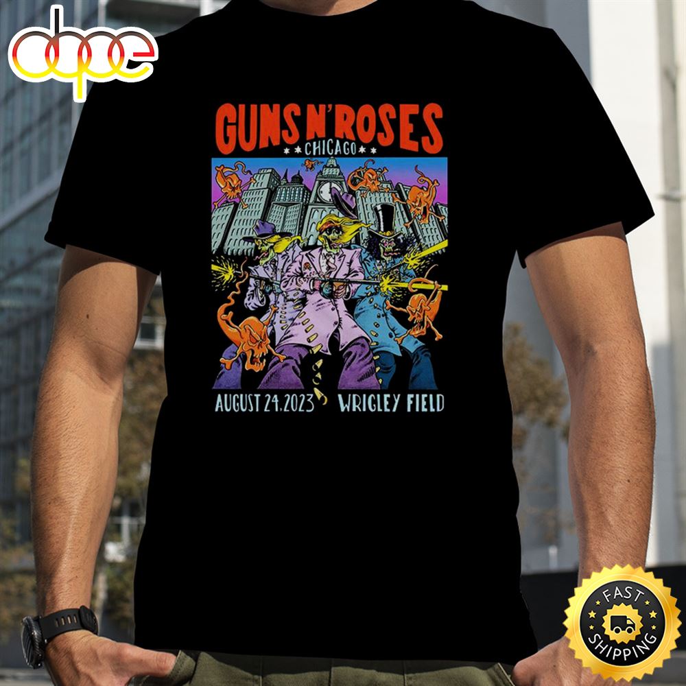 Guns N Roses Tour Tonight In Chicago August 24 2023 Wrigley Field Fan Gifts T Shirt Txzpk7