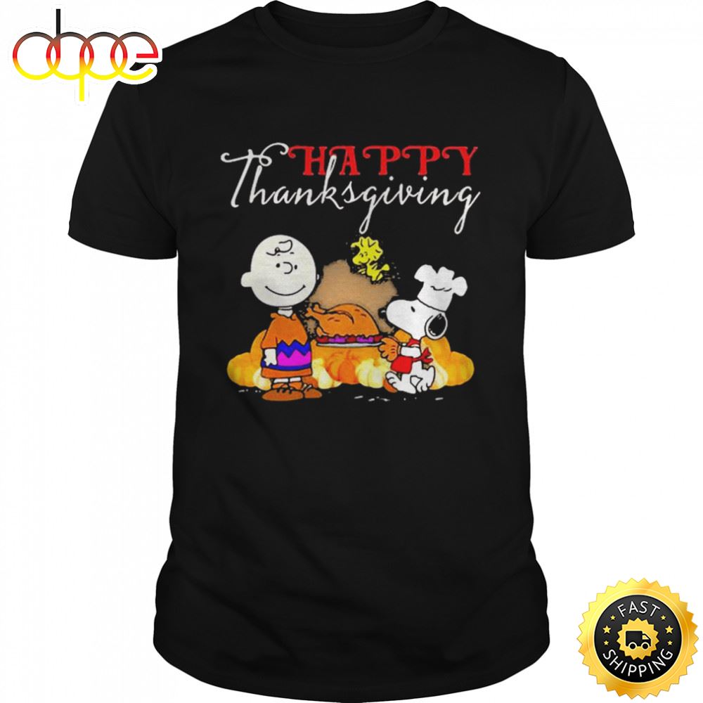 Happy Thanksgiving Halloween Snoopy Charlie Peanuts Thanksgiving Shirt Drdcf6