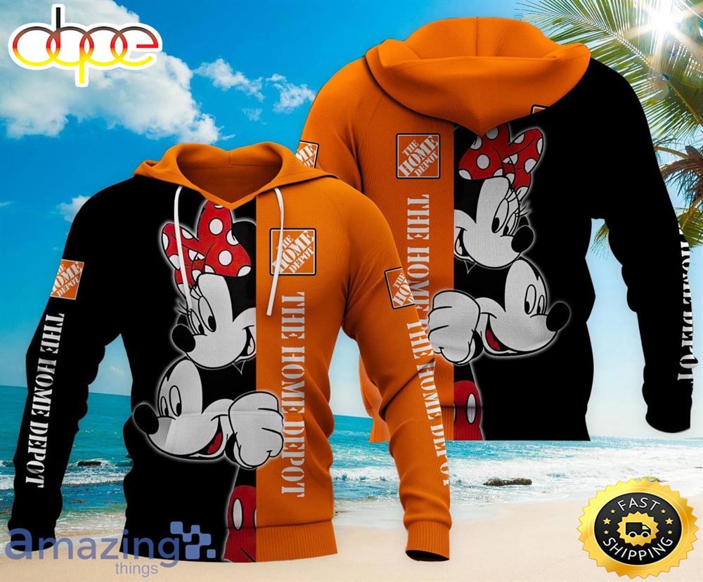 Home Depot Mickey And Minnie 3d All Over Printed Hoodie Zip Hoodie Fnwrxd