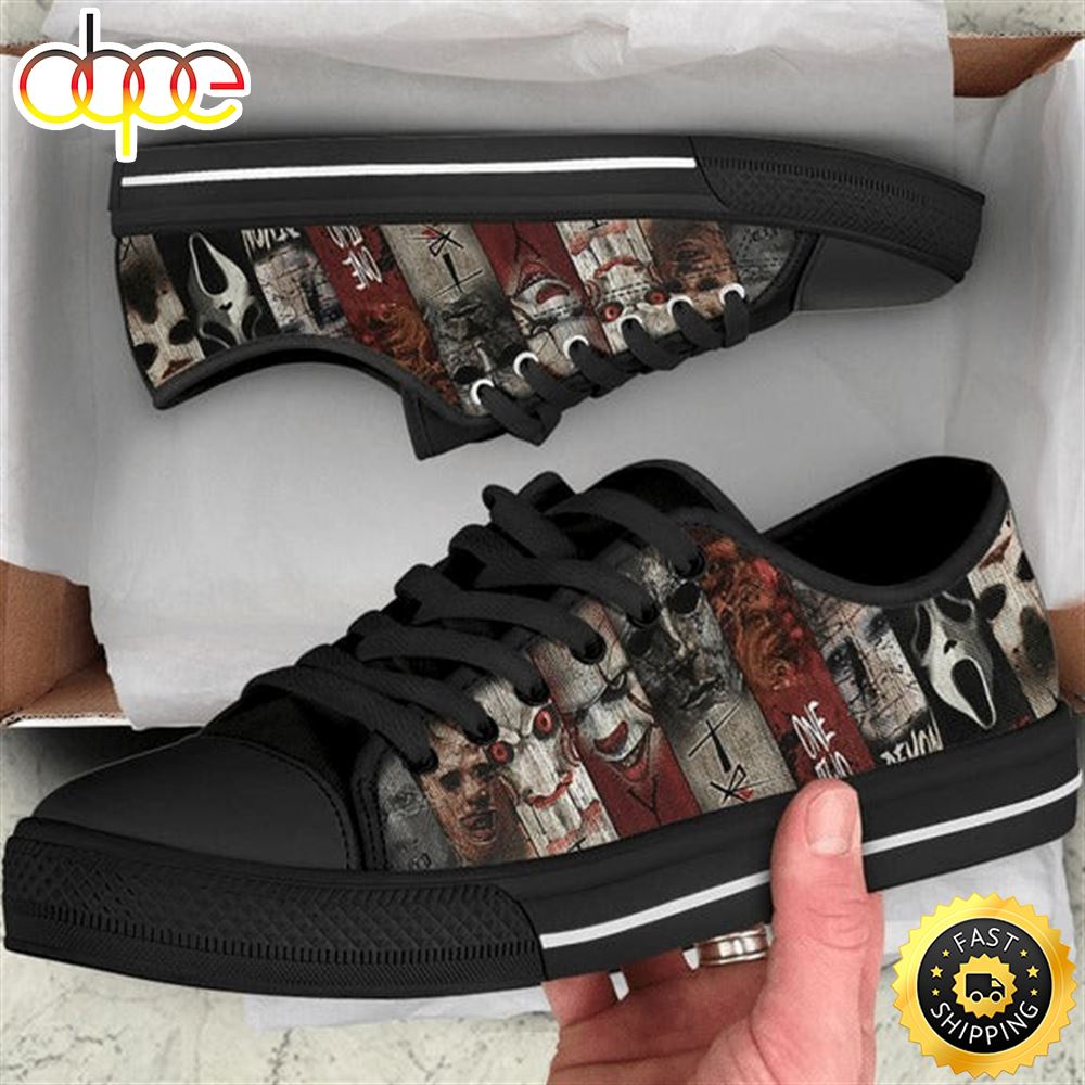 Horror Movies Women Low Top Canvas Shoes Wyubuq