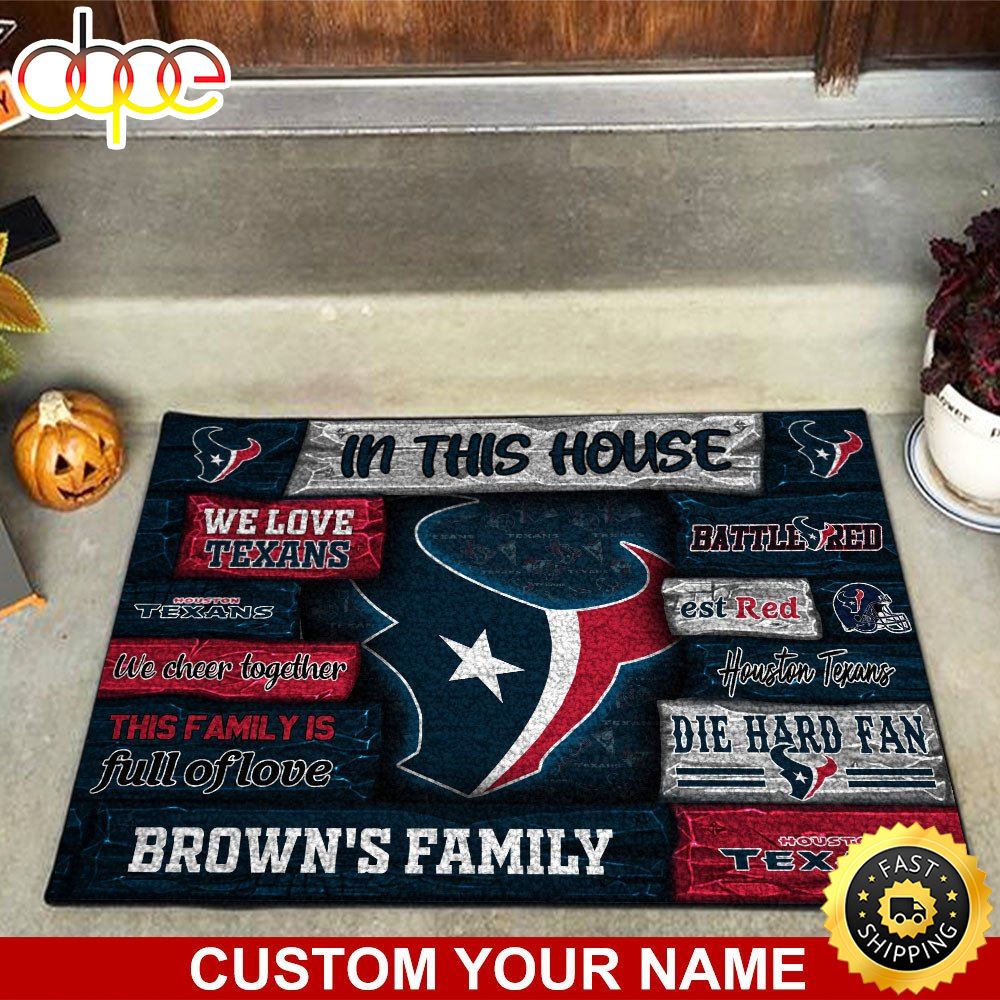 Houston Texans NFL Custom Doormat For Couples This Year Zgqidh