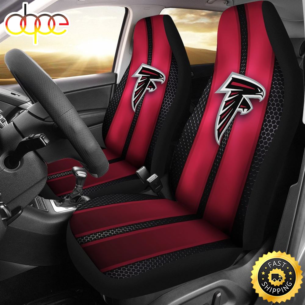 Incredible Line Pattern Atlanta Falcons Logo Car Seat Covers Gwhaha