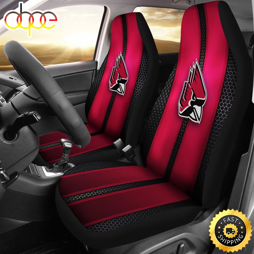 Incredible Line Pattern Ball State Cardinals Logo Car Seat Covers Dvh2tp
