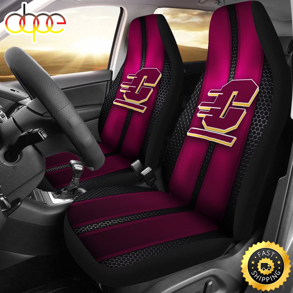 Incredible Line Pattern Central Michigan Chippewas Logo Car Seat Covers Gsctlp