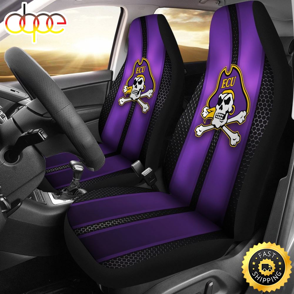 Incredible Line Pattern East Carolina Pirates Logo Car Seat Covers Yptss1