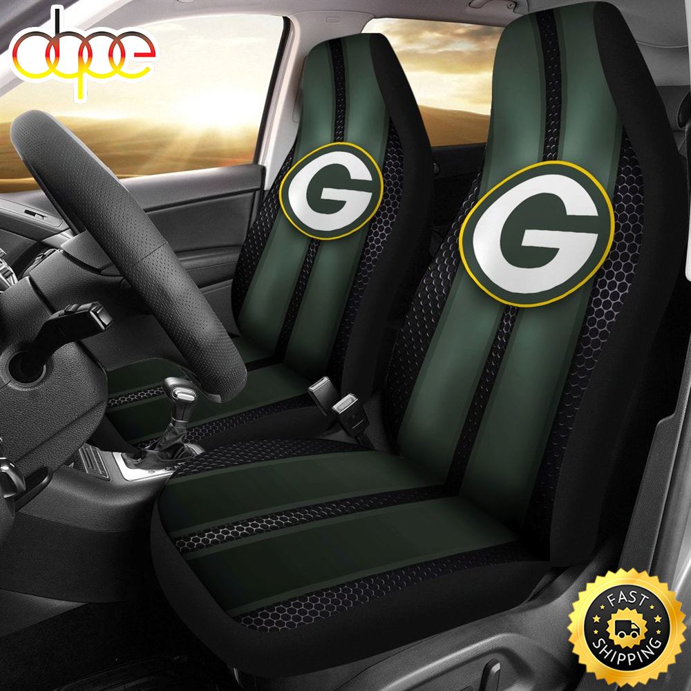 Incredible Line Pattern Green Bay Packers Logo Car Seat Covers Cg0rff