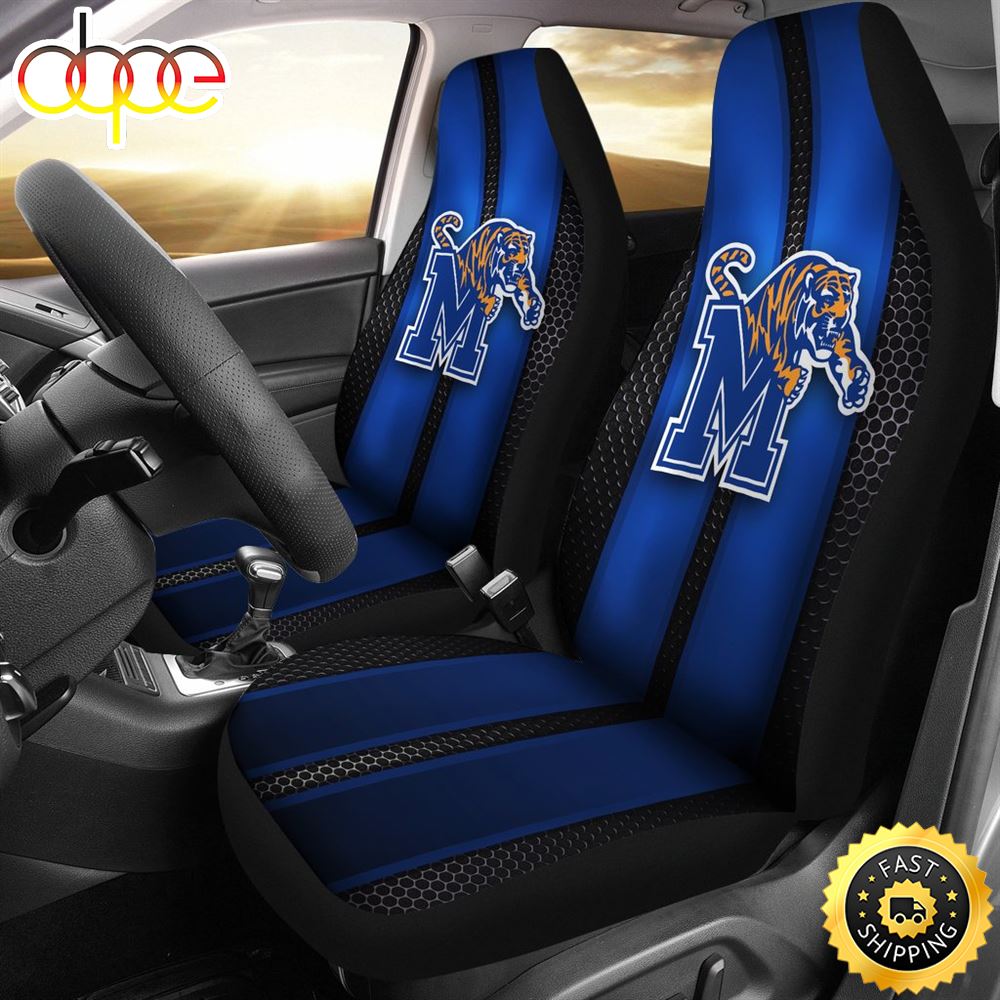 Incredible Line Pattern Memphis Tigers Logo Car Seat Covers Awdmse