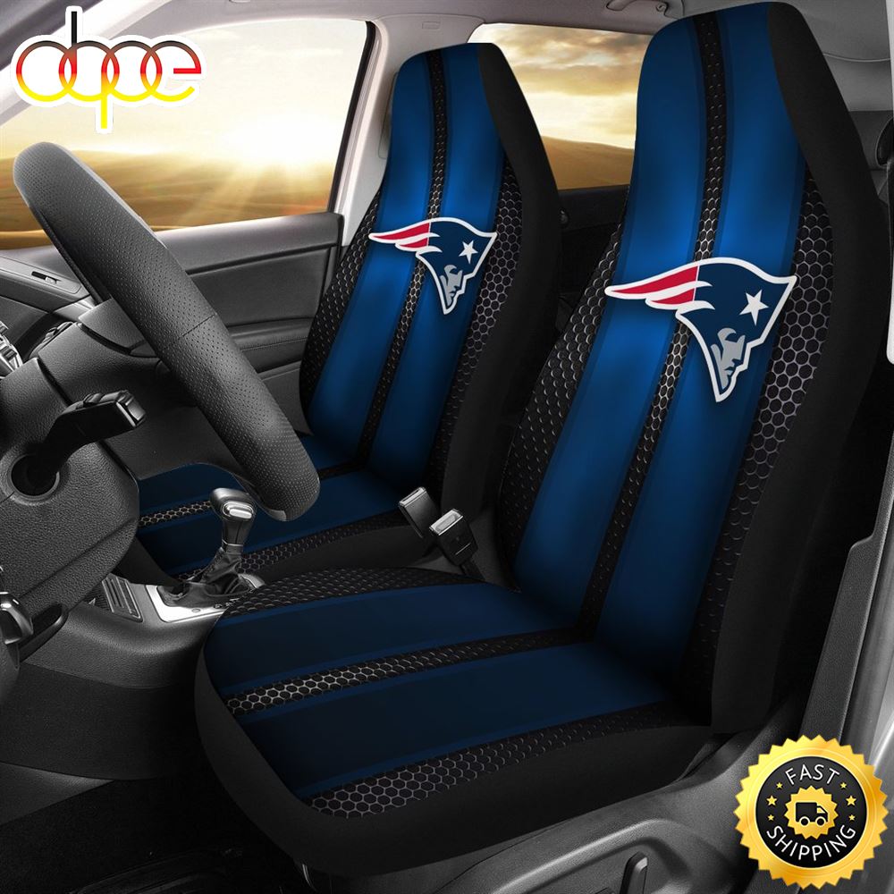 Incredible Line Pattern New England Patriots Logo Car Seat Covers J2cufg