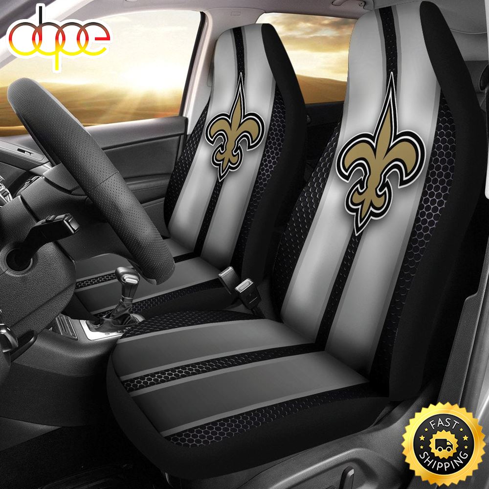Incredible Line Pattern New Orleans Saints Logo Car Seat Covers Pyvidl