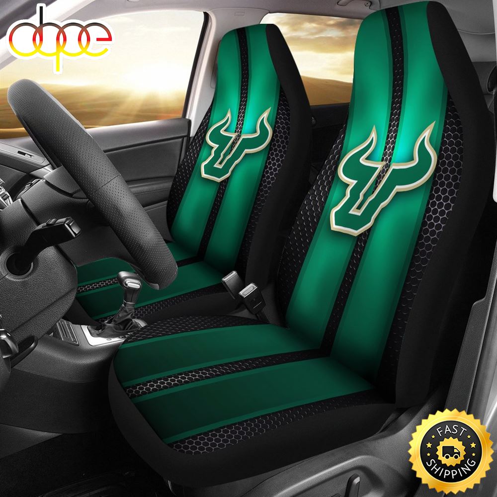 Incredible Line Pattern South Florida Bulls Logo Car Seat Covers Ymrsif