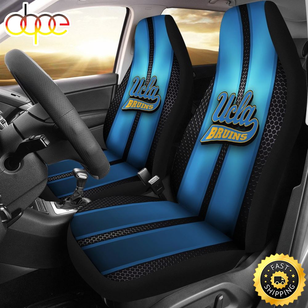 Incredible Line Pattern UCLA Bruins Logo Car Seat Covers Xs0s6j