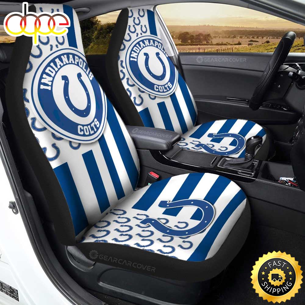 Indianapolis Colts Car Seat Covers Custom Us Flag Style Evwigu