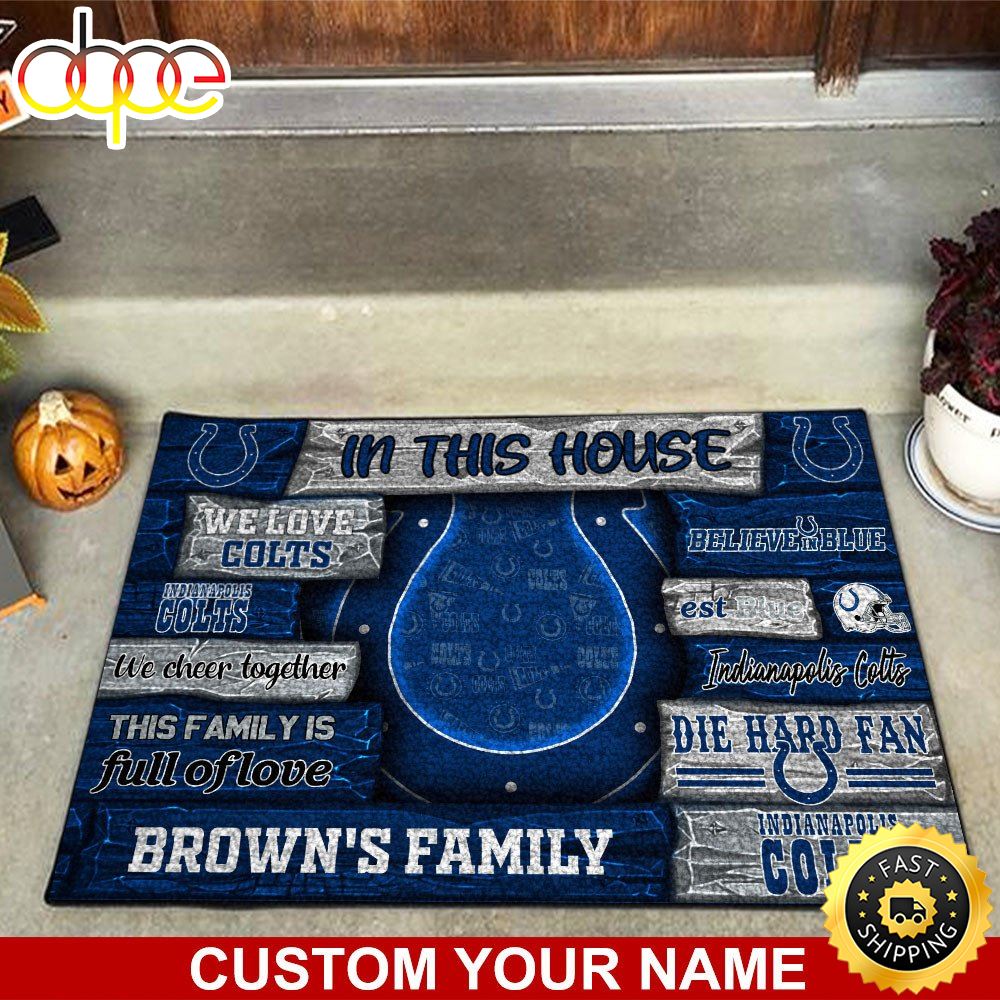 Indianapolis Colts NFL Custom Doormat For Couples This Year Qup7c8