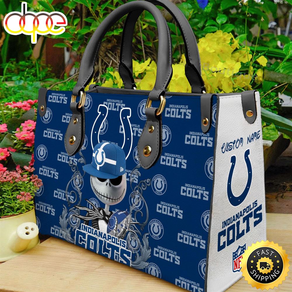 Indianapolis Colts NFL Jack Skellington Women Leather Bag Nh6klp