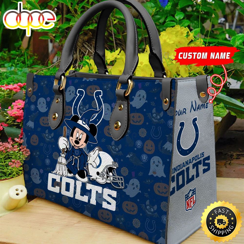 Indianapolis Colts NFL Minnie Halloween Women Leather Hand Bag Nyykm0