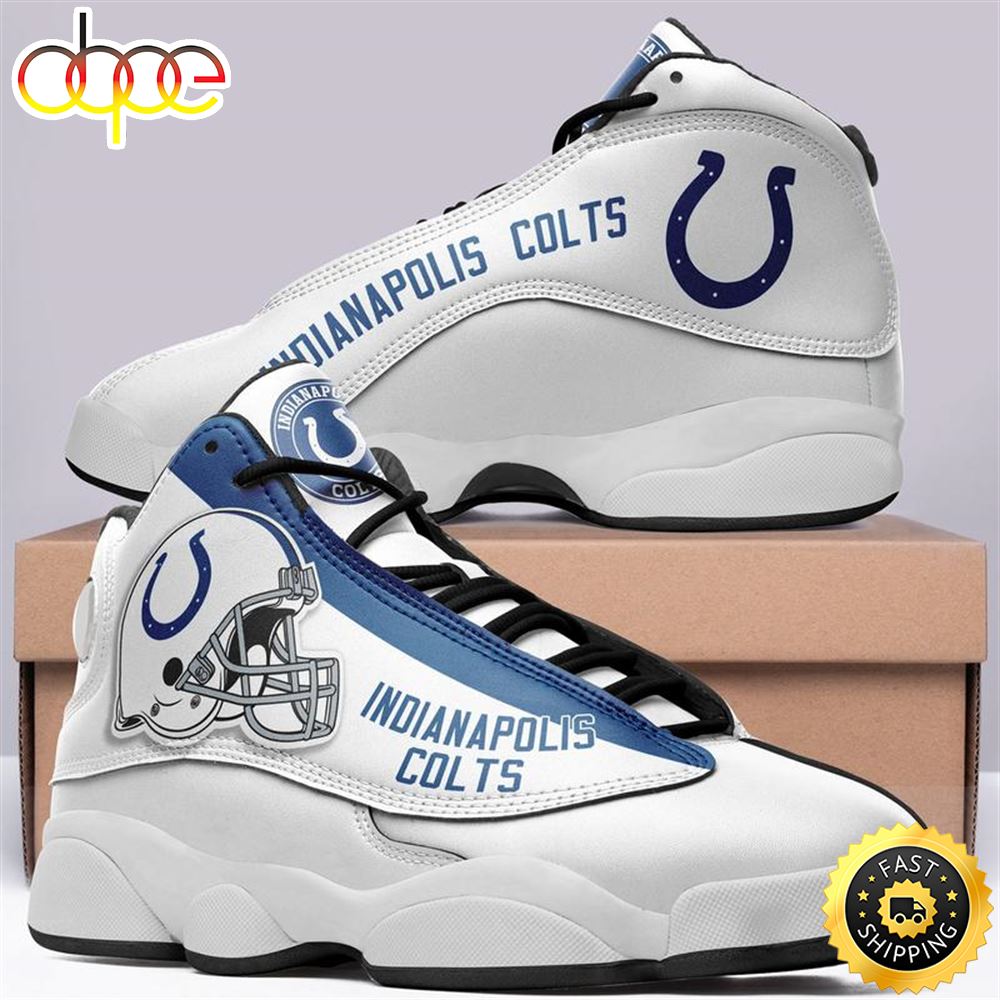 Indianapolis Colts Nfl Ver 7 Air Jordan 13 Sneaker Rez7fh