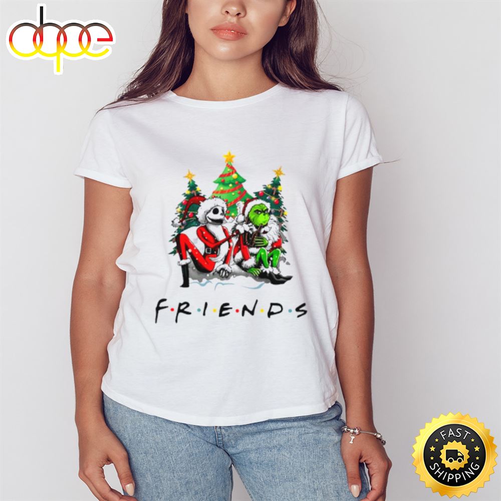 Jack Skellington And Grinch Friends Christmas Shirt Xhc9ji