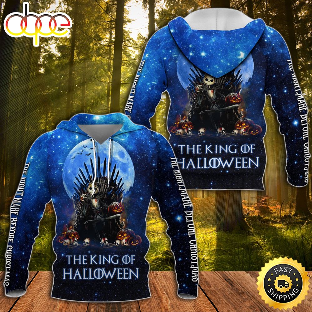 Jack Skellington The King Of Halloween 3D All Over Print Hoodie Mhsoke