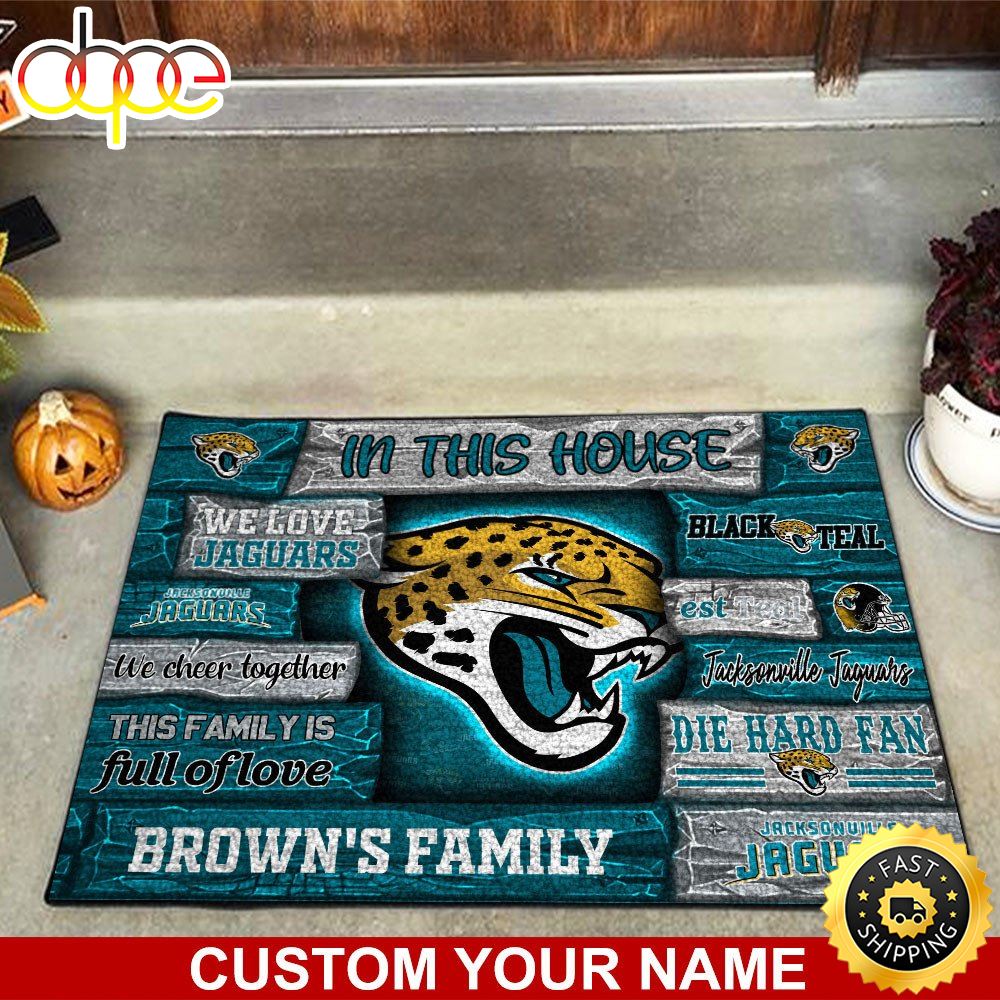 Jacksonville Jaguars NFL Custom Doormat For Couples This Year Bwn0et