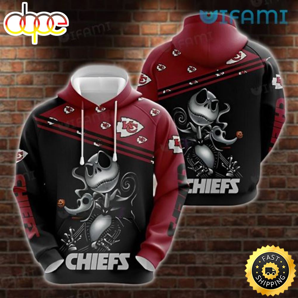 Kansas City Chiefs 3D Skull Sweatshirt, Kansas City Chiefs Sweatshirt NFL 