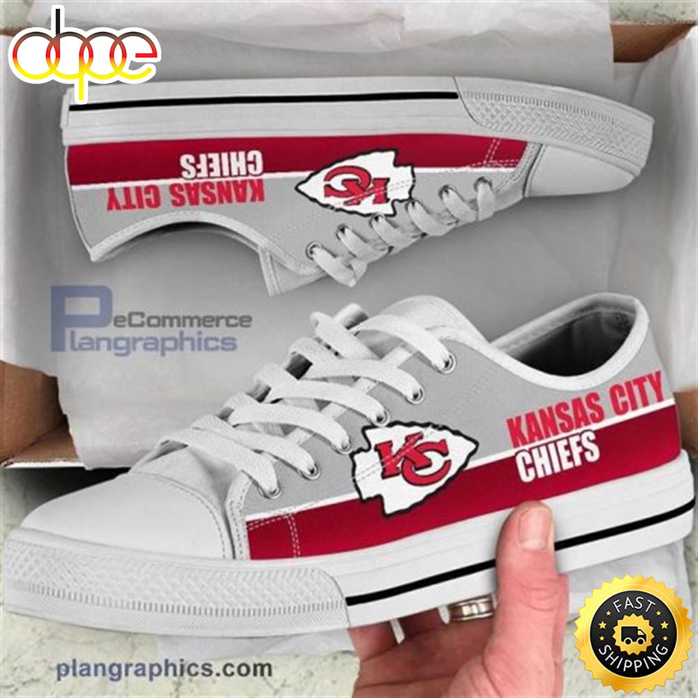 Kansas City Chiefs Canvas Canvas Sneaker Low Top Tvdivf