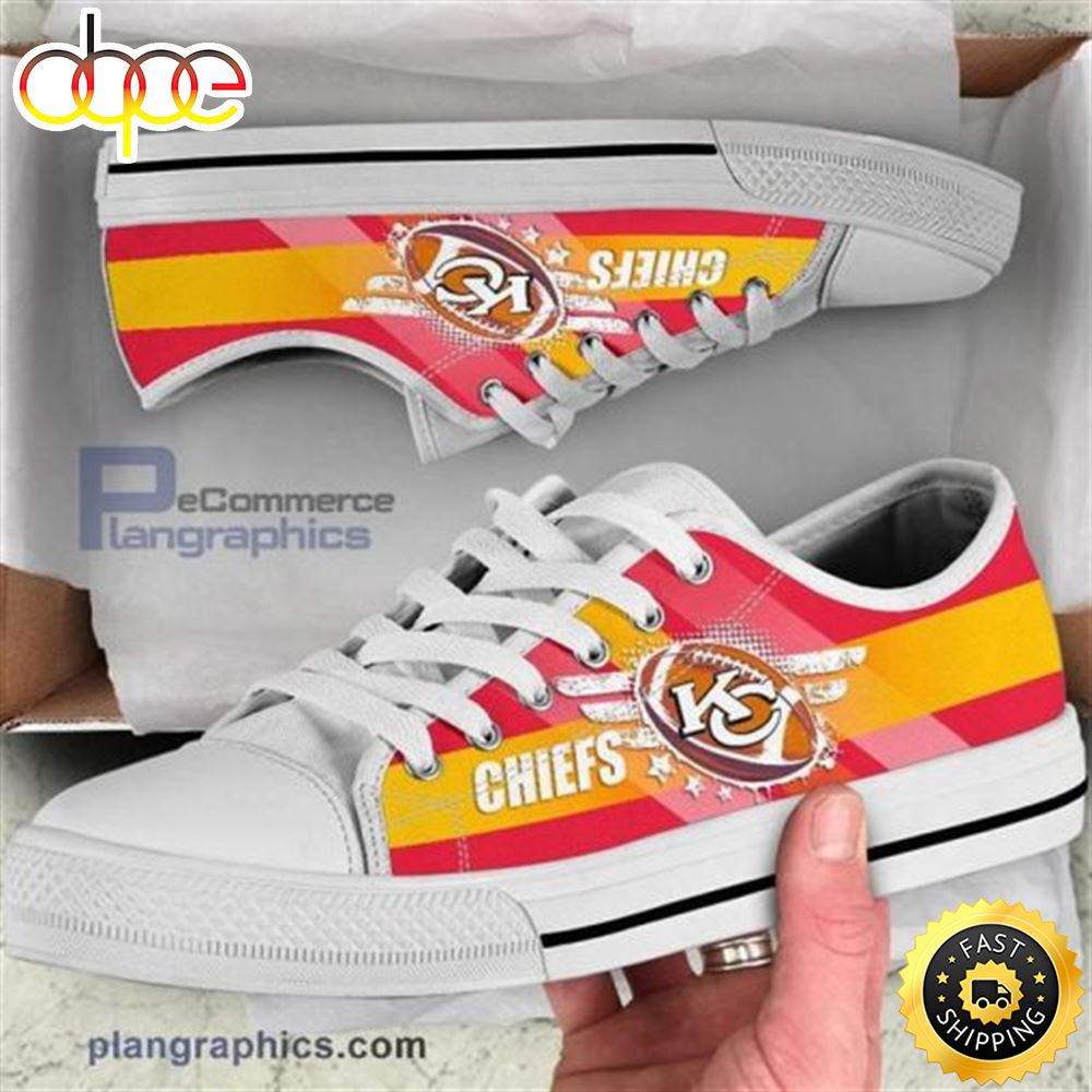 Kansas City Chiefs Canvas Shoes Low Top Qlrsbq