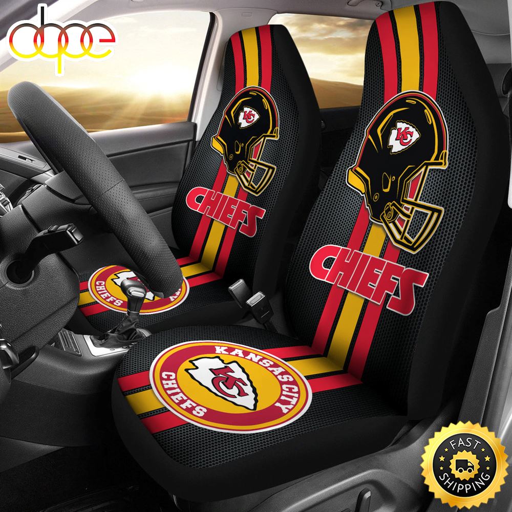 Kansas City Chiefs Car Seat Covers American Football Helmet Car Accessories Ywyjh7