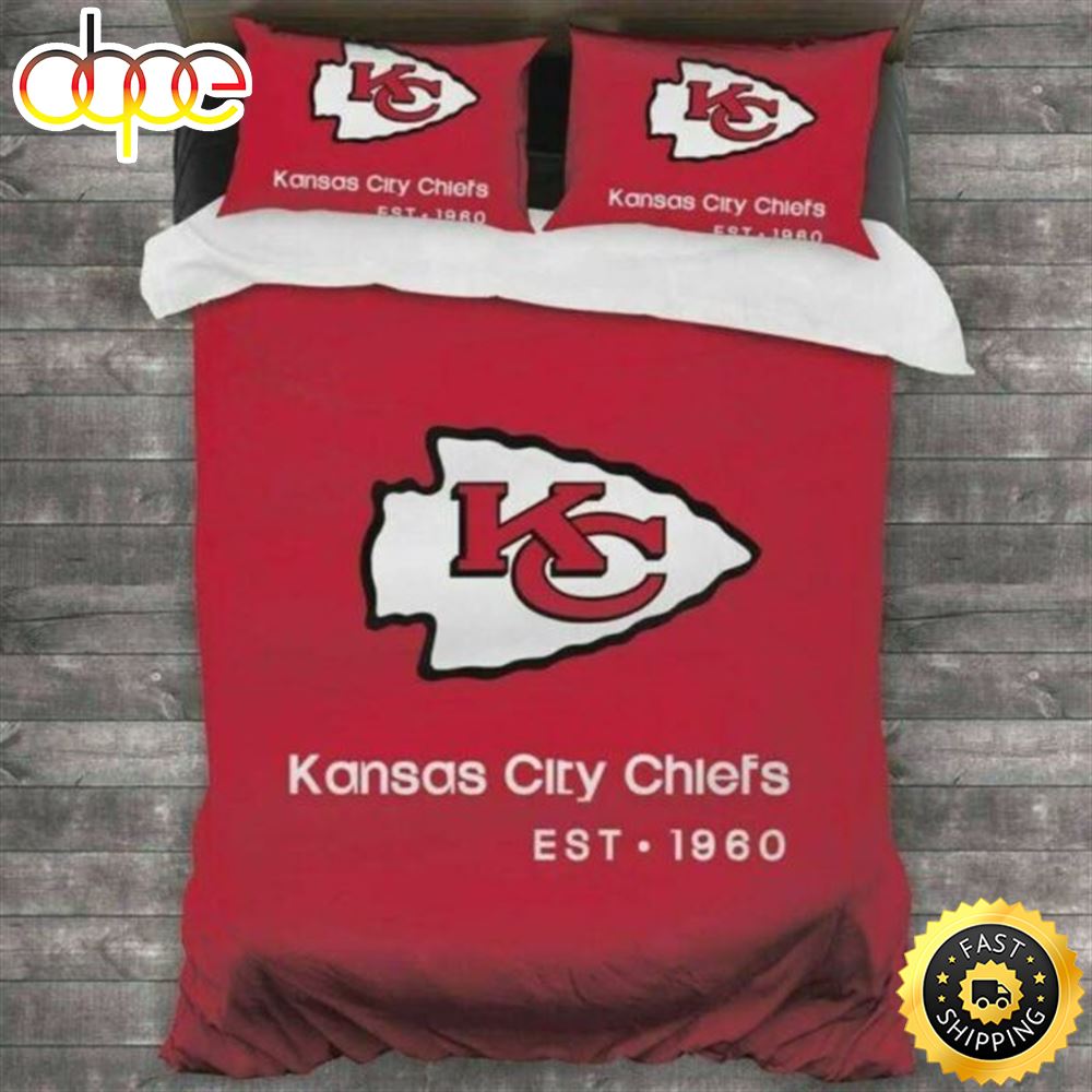 Kansas City Chiefs Fans Nfl Team Duvet Cover Quilt Cover Pillowcase Bedding Set Vgfobr