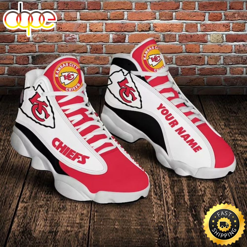 Kansas City Chiefs Nfl Custom Name Air Jordan 13 Shoes O8oil0