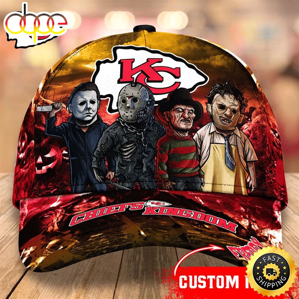 Kansas City Chiefs Nfl Personalized Trending Cap Mixed Horror Movie Characters Epapuc