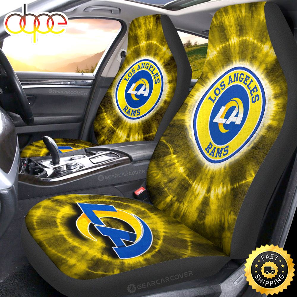 Los Angeles Rams Car Seat Covers Custom Tie Dye Car Accessories Wtjtjh