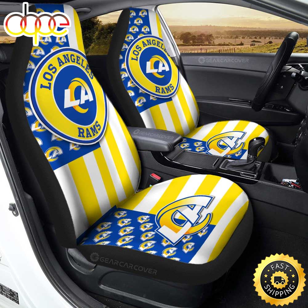 Los Angeles Rams Car Seat Covers Custom Us Flag Style Yhsuem