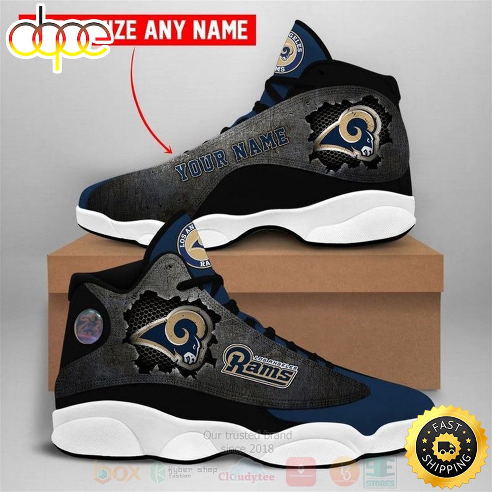 Los Angeles Rams Nfl Football Team Custom Name Air Jordan 13 Shoes Stdbhc