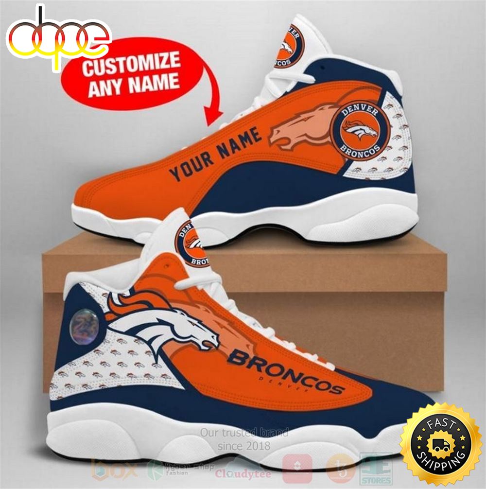 Los Denver Broncos Nfl Custom Name Air Jordan 13 Shoes Pgkuc5