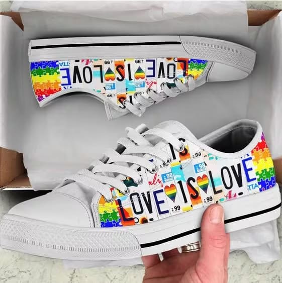 Love Is Love Shoes Lgbtq Converse Style Sneakers Pride Ktdlca