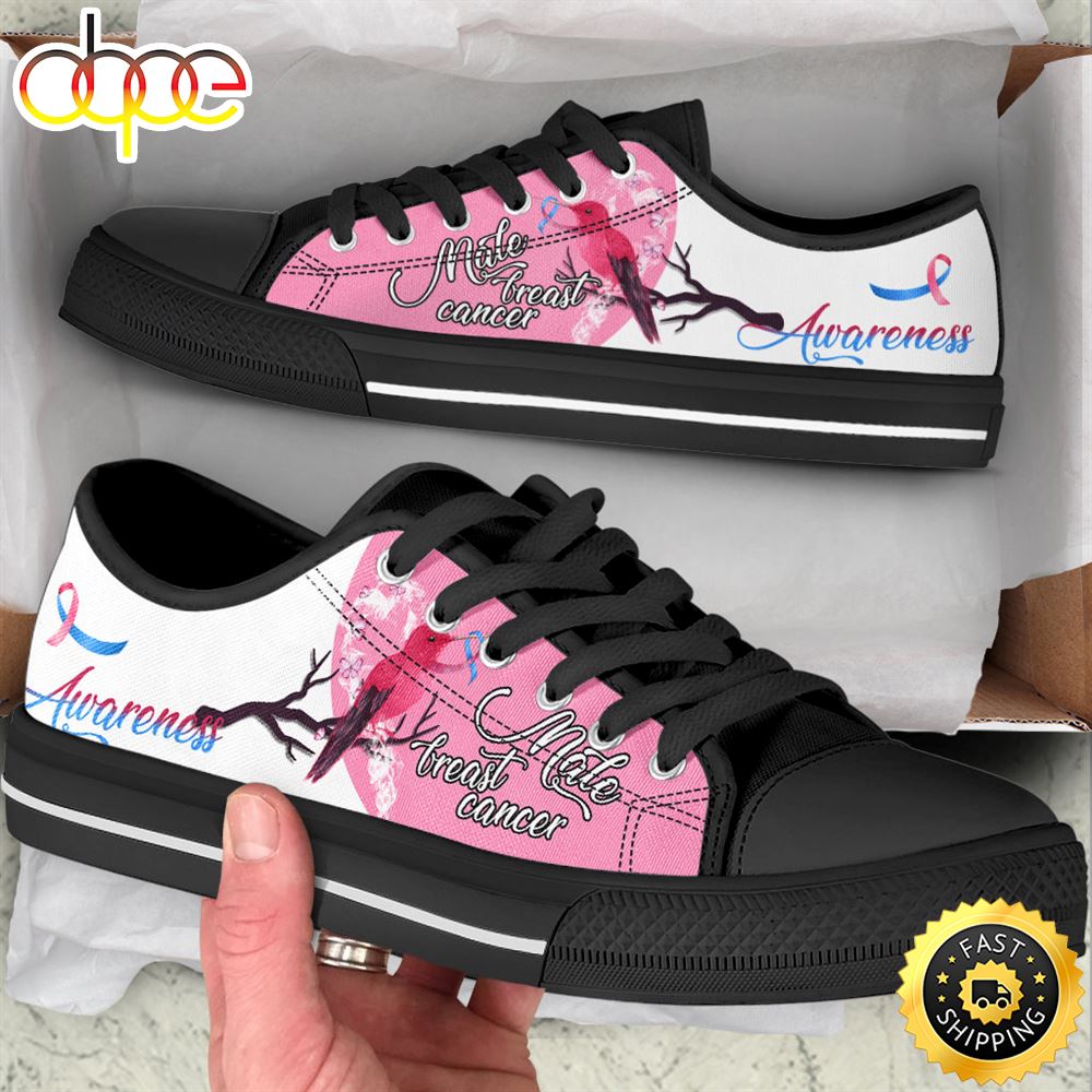 Male Breast Cancer Shoes Hummingbird Low Top Shoes Canvas Shoes Awoppv