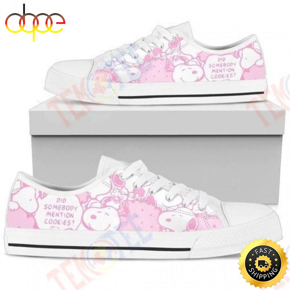 Mens Womens Pink Snoopy Low Top Shoes Custom Print Footwear Converse Sni2bf