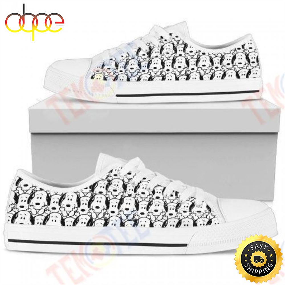 Mens Womens Snoopy Pattern Low Top Shoes Z44ngh